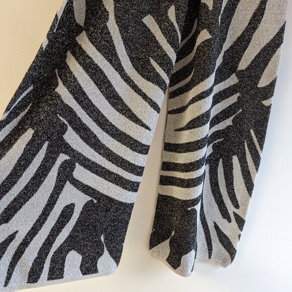 Zara Lurex Leaf Print Pants - Picture 6 of 7